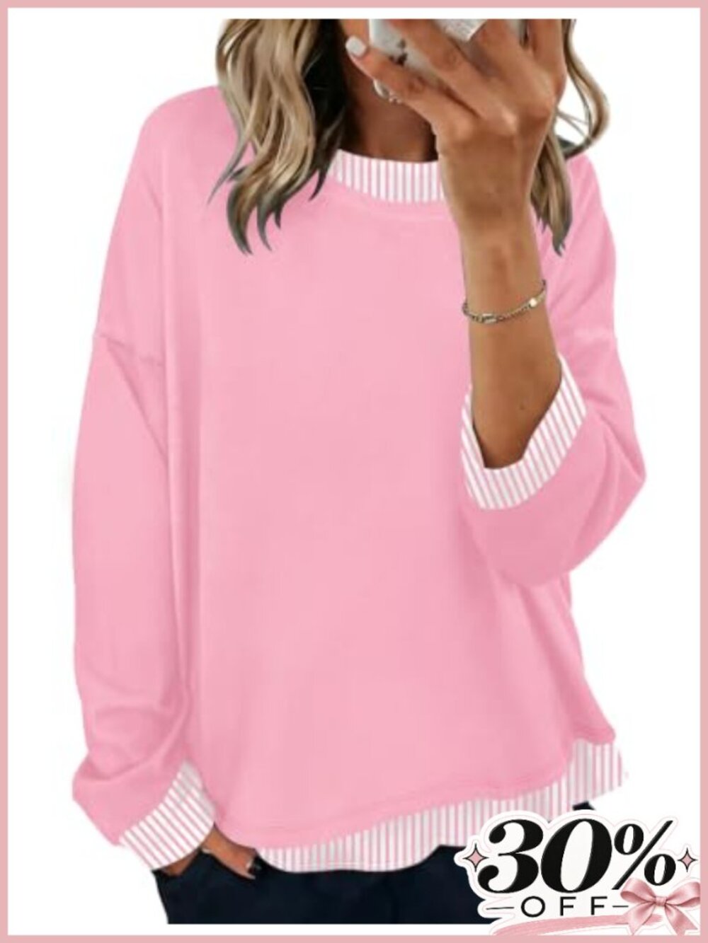 Oversized Crewneck Sweatshirt Lightweight Long Sleeve Pullover Layer Top